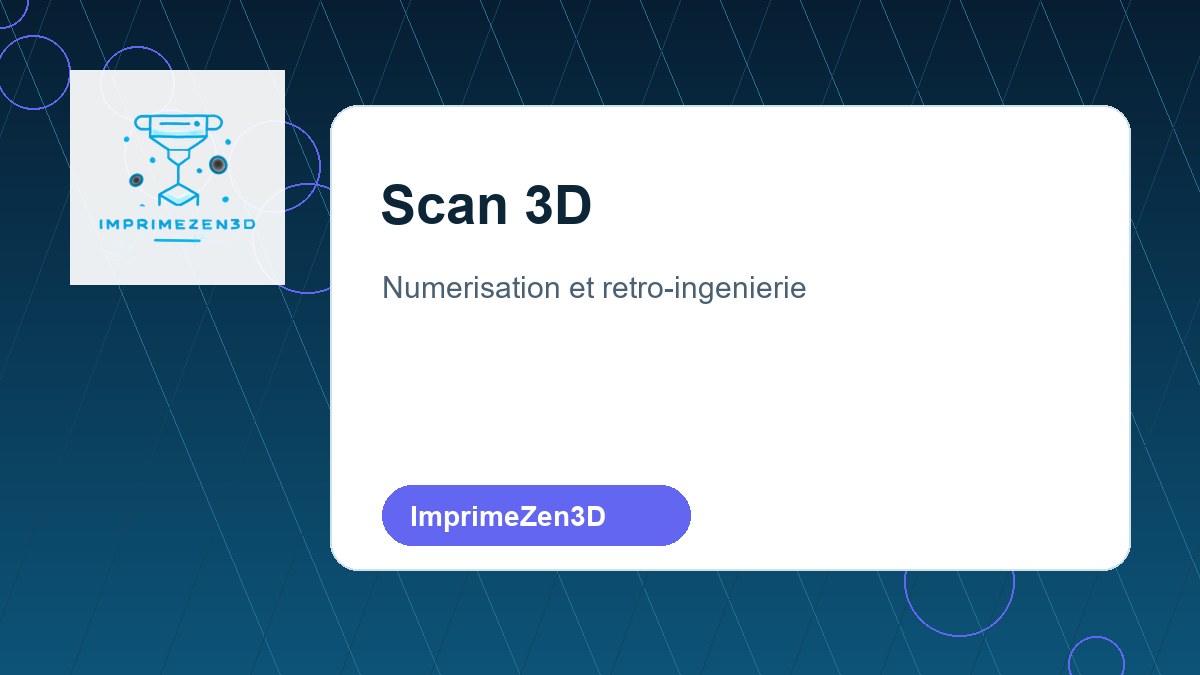 Illustration technique du service scan 3D et rétro-ingénierie