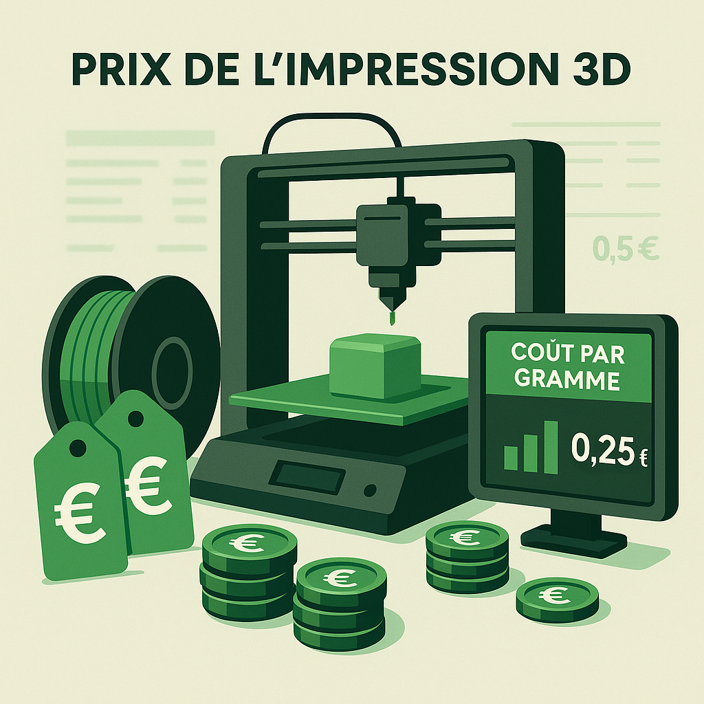Comparatif des prix d'impression 3D selon les technologies