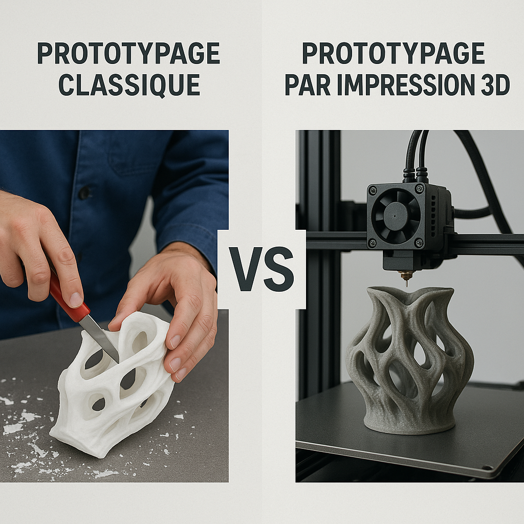 Comparaison entre prototypage traditionnel et impression 3D
