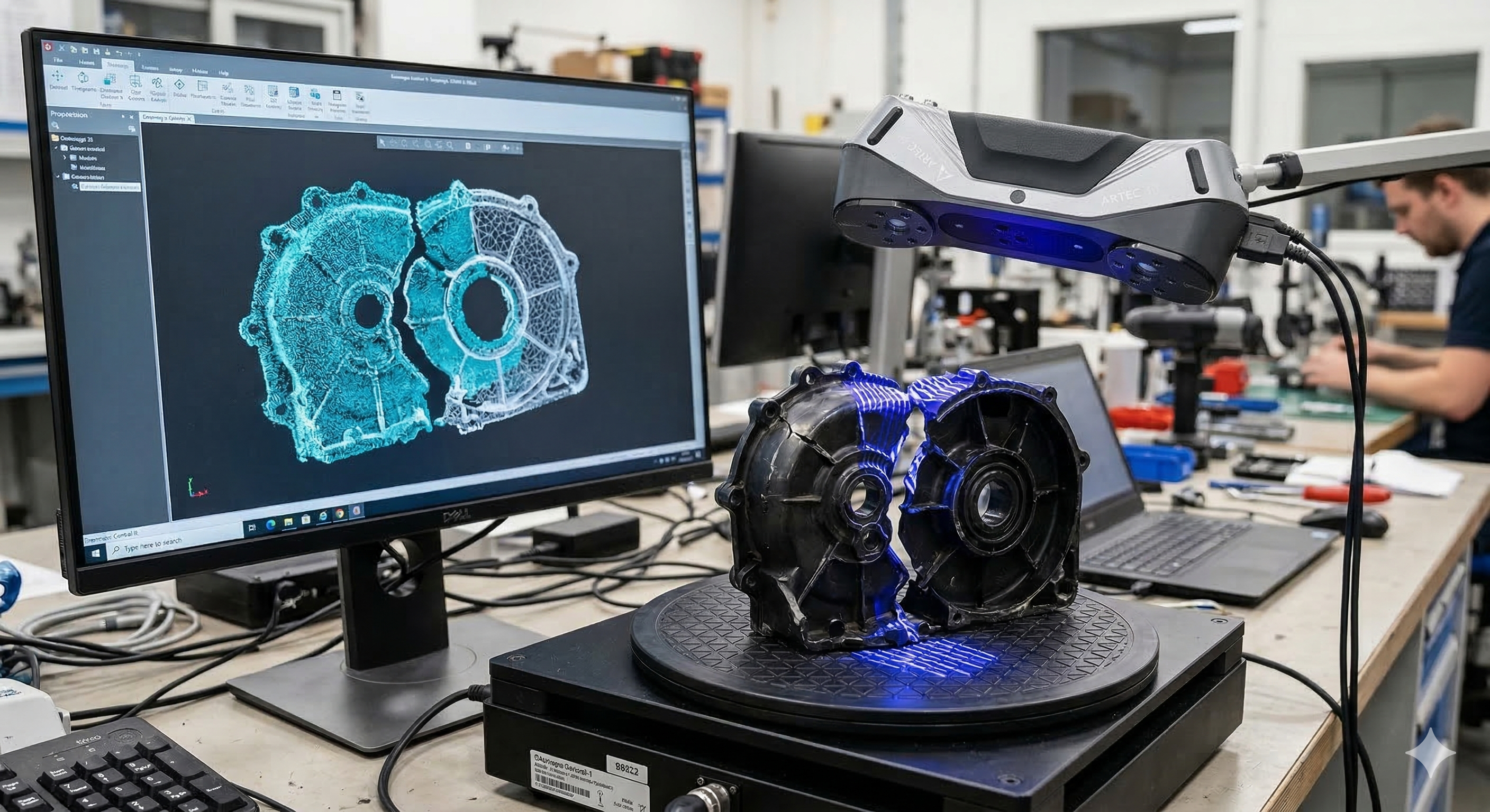 Scan 3D d'une pièce mécanique pour reproduction